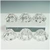 Image 3 : 6pc Daum France Crystal Salt Cellars