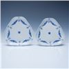 Image 2 : 2pc Bing & Grondahl Empire Pattern Triangular Cake Plate Set