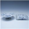 Image 1 : 2pc Meissen Reticulated Compote and Dish, Blue Onion