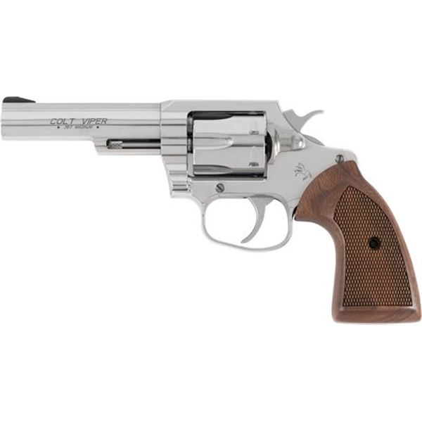 COLT VIPER 357MAG 4.25" SS /WALNUT GRIPS