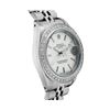 Image 3 : Rolex Ladies Stainless Steel Quickset Silver Index Diamond Bezel Date Watch With