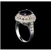 Image 4 : 14KT White Gold 3.57 ctw Sapphire and Diamond Ring