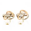 Image 3 : 14k TT Gold Polished Open Interlocking Infinity Love Knot Large Stud Earrings