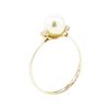 Image 4 : 0.04 ctw Diamond and Pearl Ring - 10KT Yellow Gold