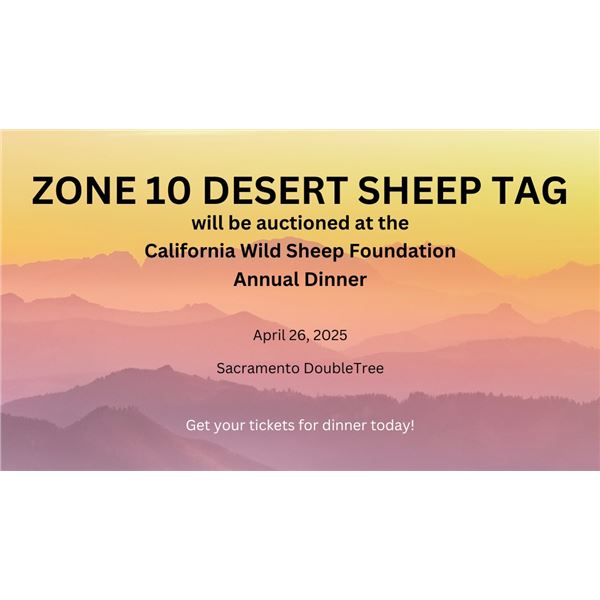STATE OF CALIFORNIA 2025 ZONE 10 SHEEP PERMIT
