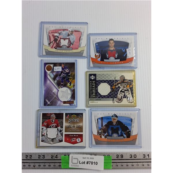 Lot of 6 pcs  Hockey Cards - Jersey Cards