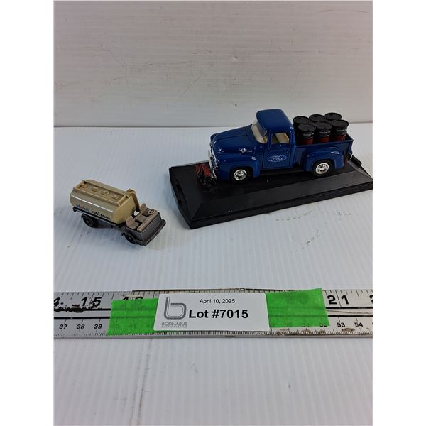 1956 Ford F100 Motor Oil Delivery Truck and Mobil Heizoel Tanker - Made in West Germany