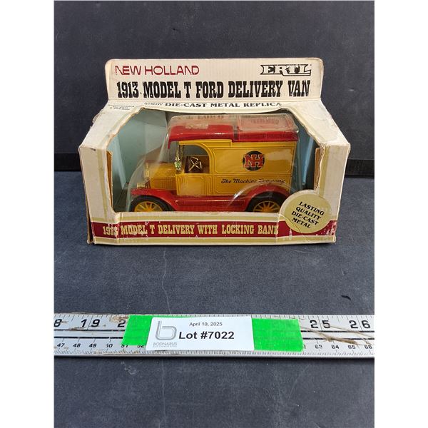 1:25 1913  Model T Delivery Van Die Cast Coin Bank - Sealed in Box