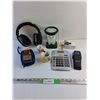 Image 1 : Wireless Headphones, Moisture Meter, Egg Cups, Calculator, Pulse Oximeter,Citronella Candle and Misc