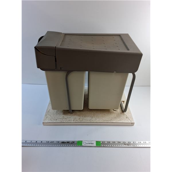 Two Compartment Retractable Garbage Bin