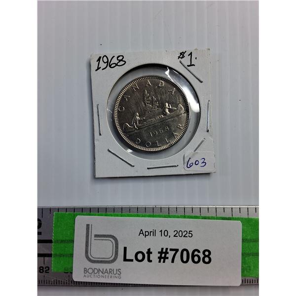 1968 Canadian $1 Dollar Coin