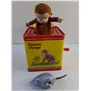 Image 2 : Curious George Wind Up Music Box and Wind Up Mouse
