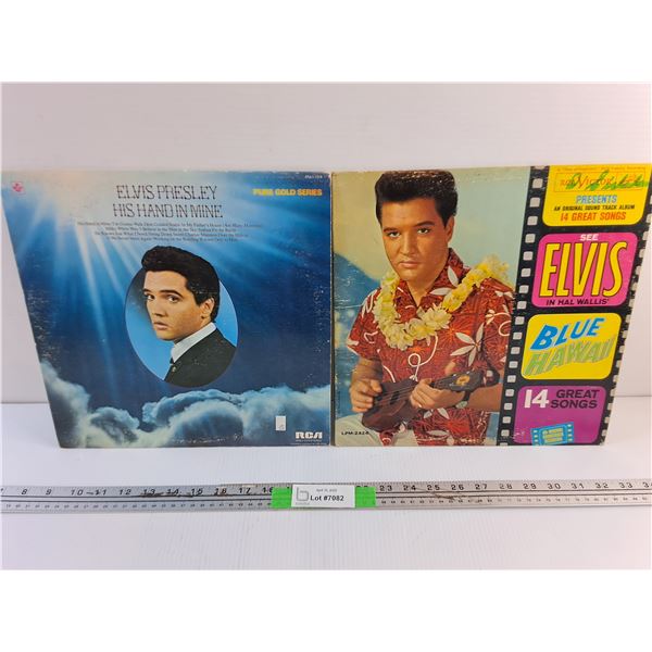 Two Original LP of Elvis Presley - His Hand is Mine and Blue Hawaii