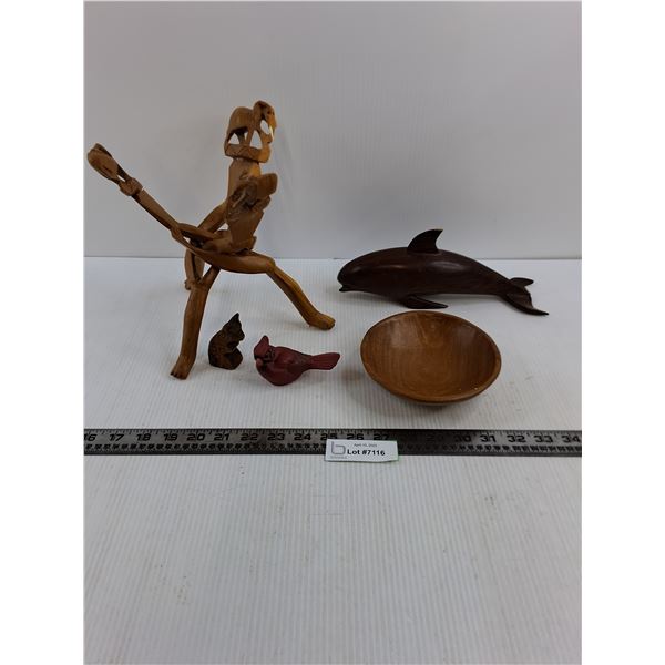 (5) Wooden Cultural Decor Items