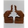 Image 2 : Wooden "African Themed" Book Ends & Man Head Statue