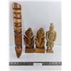 Image 1 : (4) Wooden Cultural Decor Items