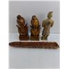 Image 2 : (4) Wooden Cultural Decor Items
