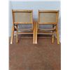 Image 3 : * Pair of Vintage Wood Frame Chairs 22" Wide x 31" High - Cannot Ship!