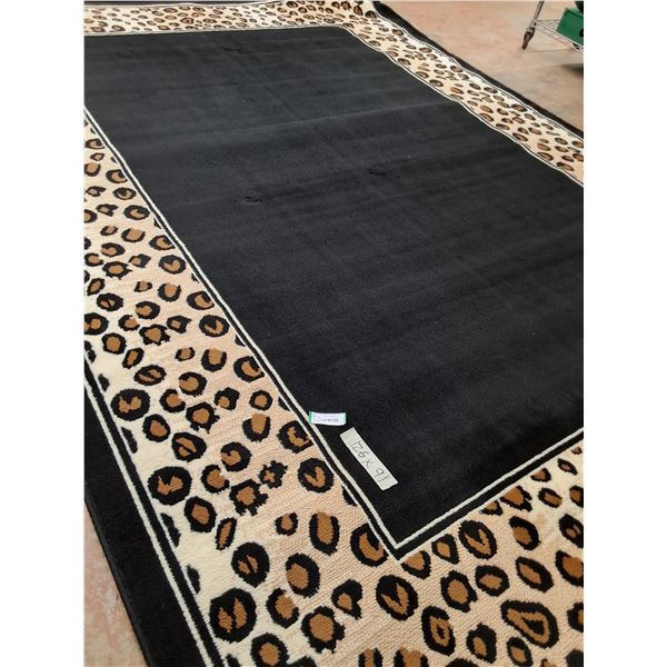 * African Adventure Black Area Rug with Cheetah Border - Cannot Ship!