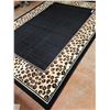 Image 2 : * African Adventure Black Area Rug with Cheetah Border - Cannot Ship!