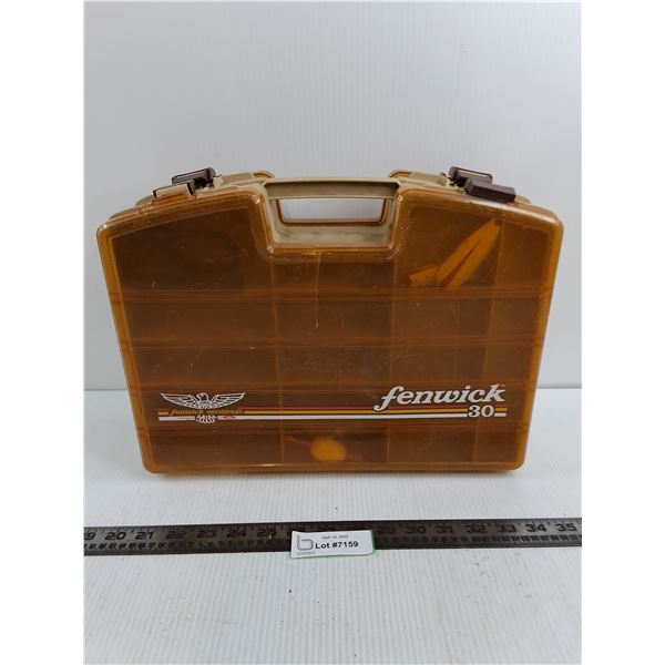 Fenwick 30 Double-Sided Tackle Box with Contents 14" x 11" x 5" - One Latch Broken