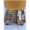 Image 5 : Fenwick 30 Double-Sided Tackle Box with Contents 14" x 11" x 5" - One Latch Broken