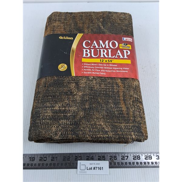 Allen Camo Burlap 12' x 54" - Unused