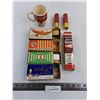 Image 1 : Vintage Match Boxes & Moleskin Tin, Campbell's Soup Mug, LED Flashlights