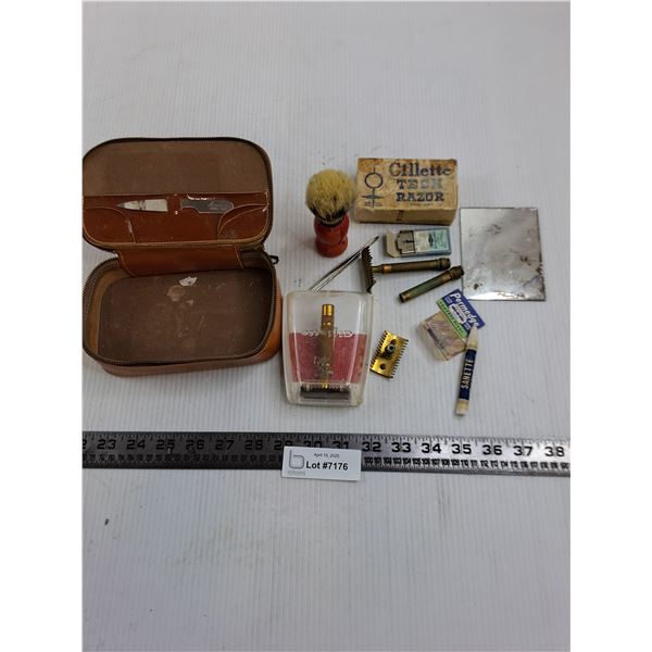 Vintage Shave Kit with Contents