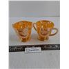 Image 1 : Vintage Fire-King "Peach Lustre" Cream & Sugar Set
