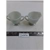 Image 1 : Vintage Fire-King "Grey Lustre" Cream & Sugar Set