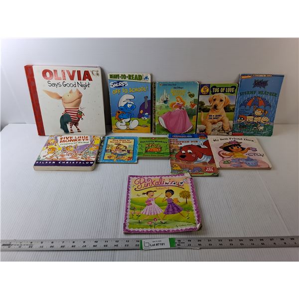 (11) Kids'  Books- Clifford, Pinkalicious, Olivia, Misc.