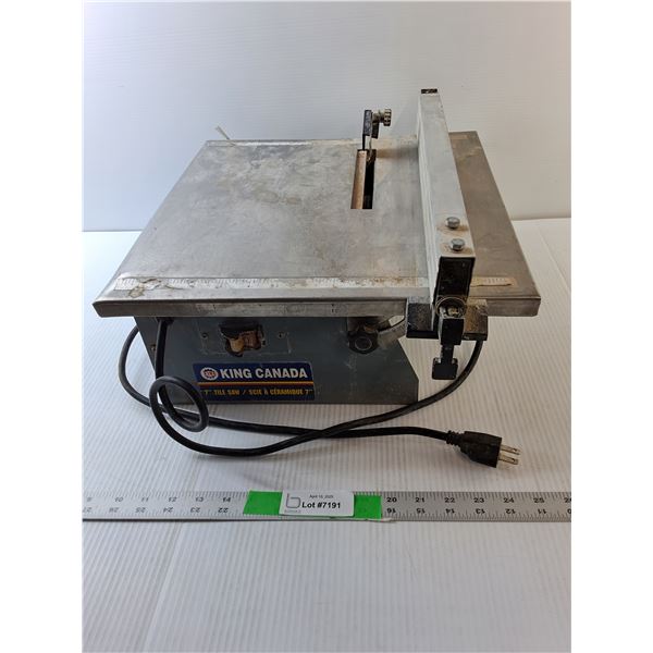 King Canada 7" Tile Saw- Powers On CANNOT SHIP