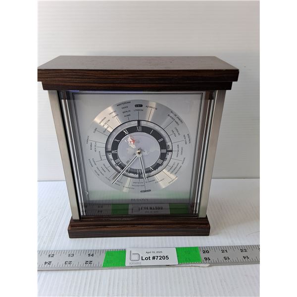 Wyndmere World Time Clock 9.25" Tall Untested