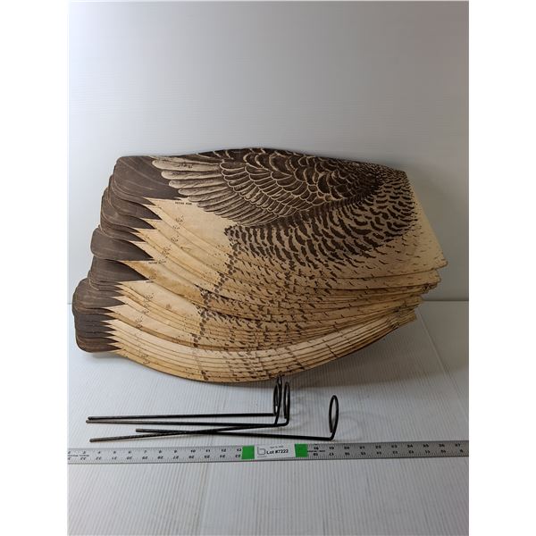 Lot of Cardboard Duck Decoys & (4) Stakes
