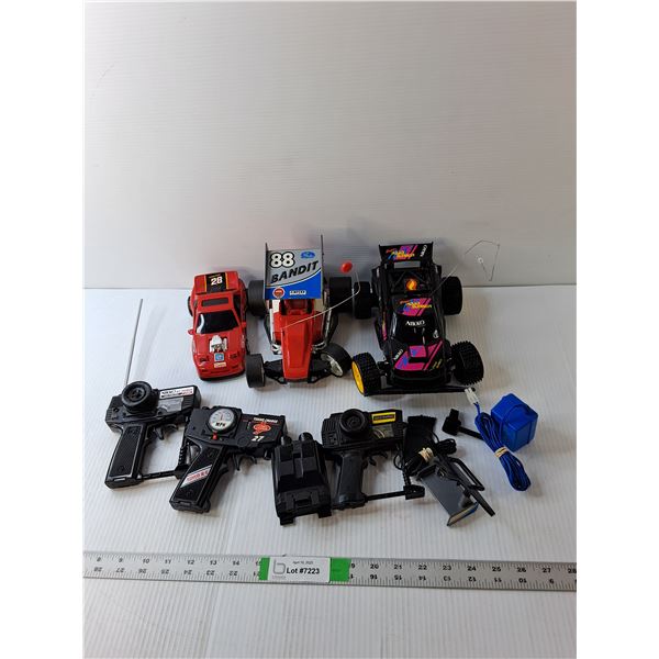 (3) RC Cars & Remotes- Untested/Requires Batteries