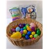 Image 2 : Easter Lot- Wooden Train, Stuffed Bunny, Plastic Eggs, Misc.