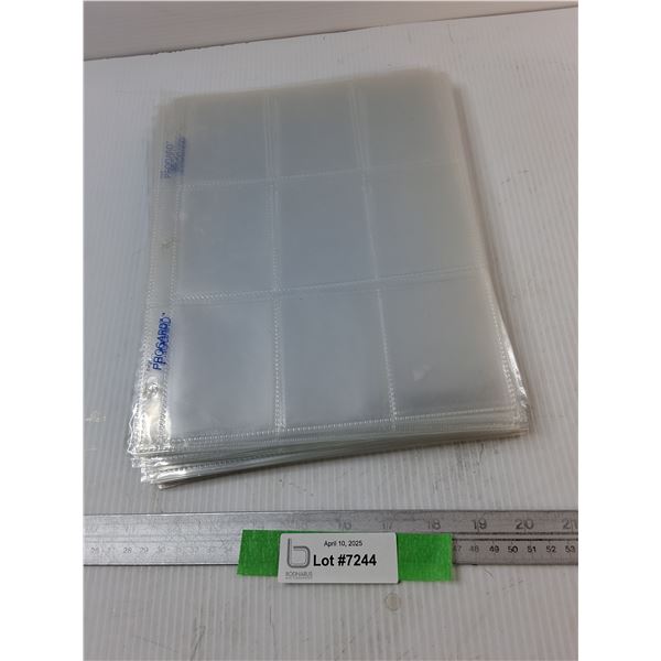 Stack Of Card Holder Pages, Each Holds (9) Cards