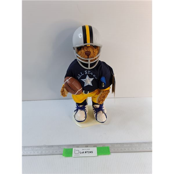 Blitz Sports Bear, Football Player Stuffed Bear, Stands 12" Tall