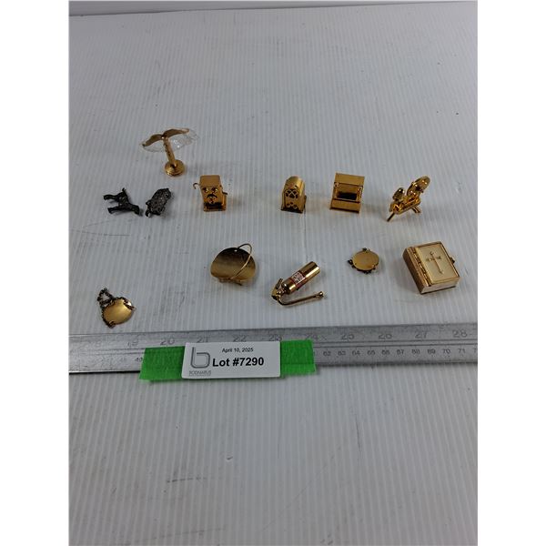 (12) Various Small Brass/ Lead Ornaments