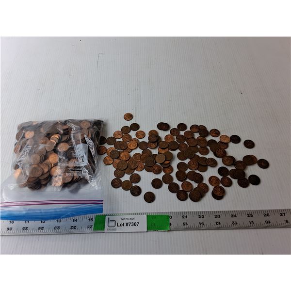 Bag of Canadian Pennies-1970s