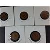 Image 3 : (5) Canadian Pennies, 1947-67, Hard to Find Variances