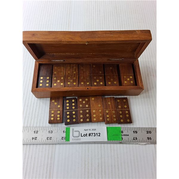 Wood Domino Set with Case