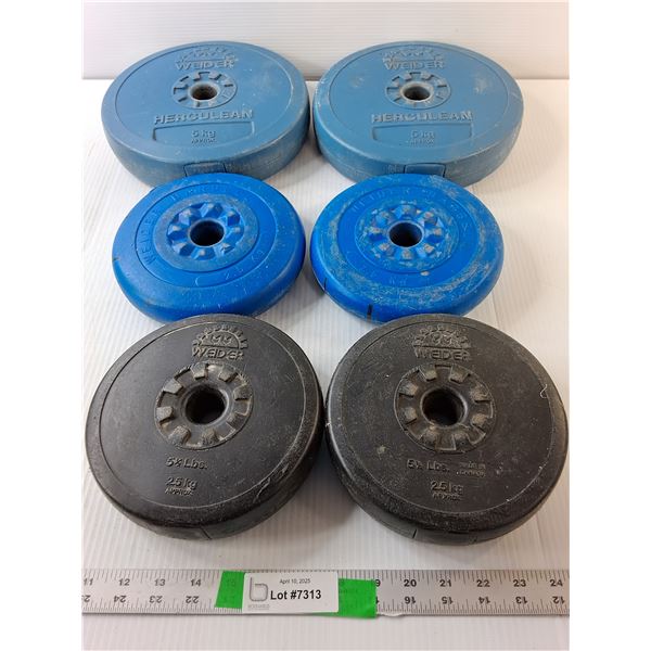 (3) Sets of Barbell Plates- 2.5 & 5 Kg CANNOT SHIP