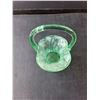 Image 2 : Green Glass Basket 9" Tall