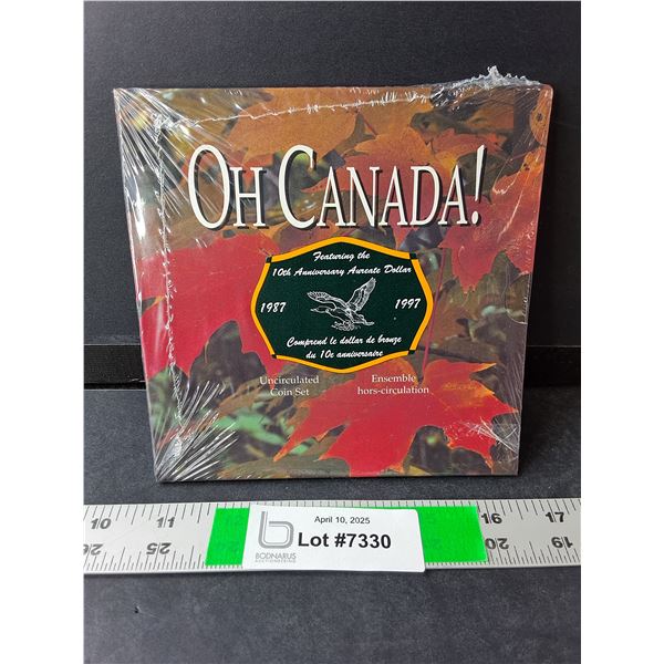 Royal Canadian Mint Uncirculated Coin Set, Sealed 1987-97