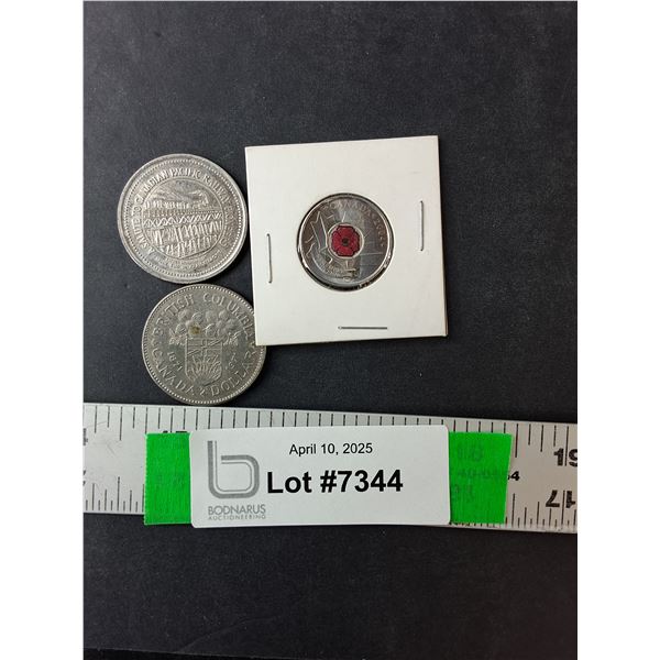 Centennial Canadian Dollar-1978 , Canadian Pacific Railway Token, Canadian Specialty Quarter-2004