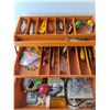 Image 3 : Old Pal Tackle Box with Hooks, Misc.
