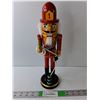 Image 1 : Wooden Fireman Nutcracker Statue 14" Tall