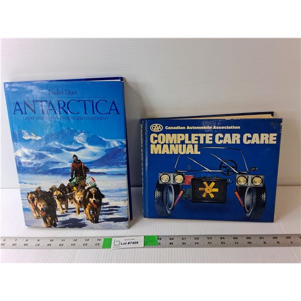(2) Books- Reader's Digest Antarctica & CAA Car Care Manual